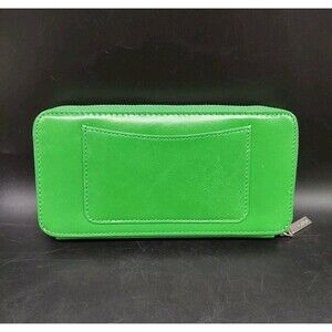 HOBO BAGS Bright Green Leather Clutch Zip Wallet Pocketbook